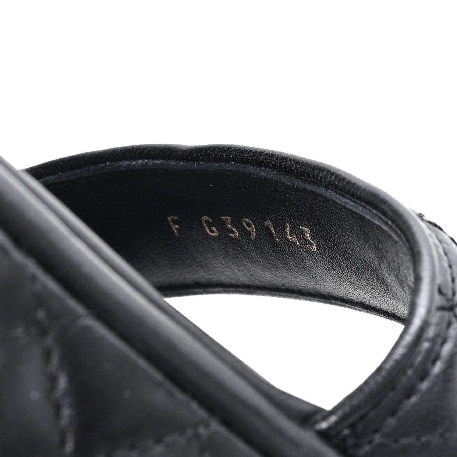 Lambskin Quilted Platform Sandals 38.5 Black