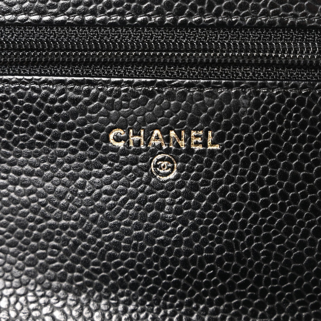 Chanel Caviar Quilted Wallet on Chain WOC Black