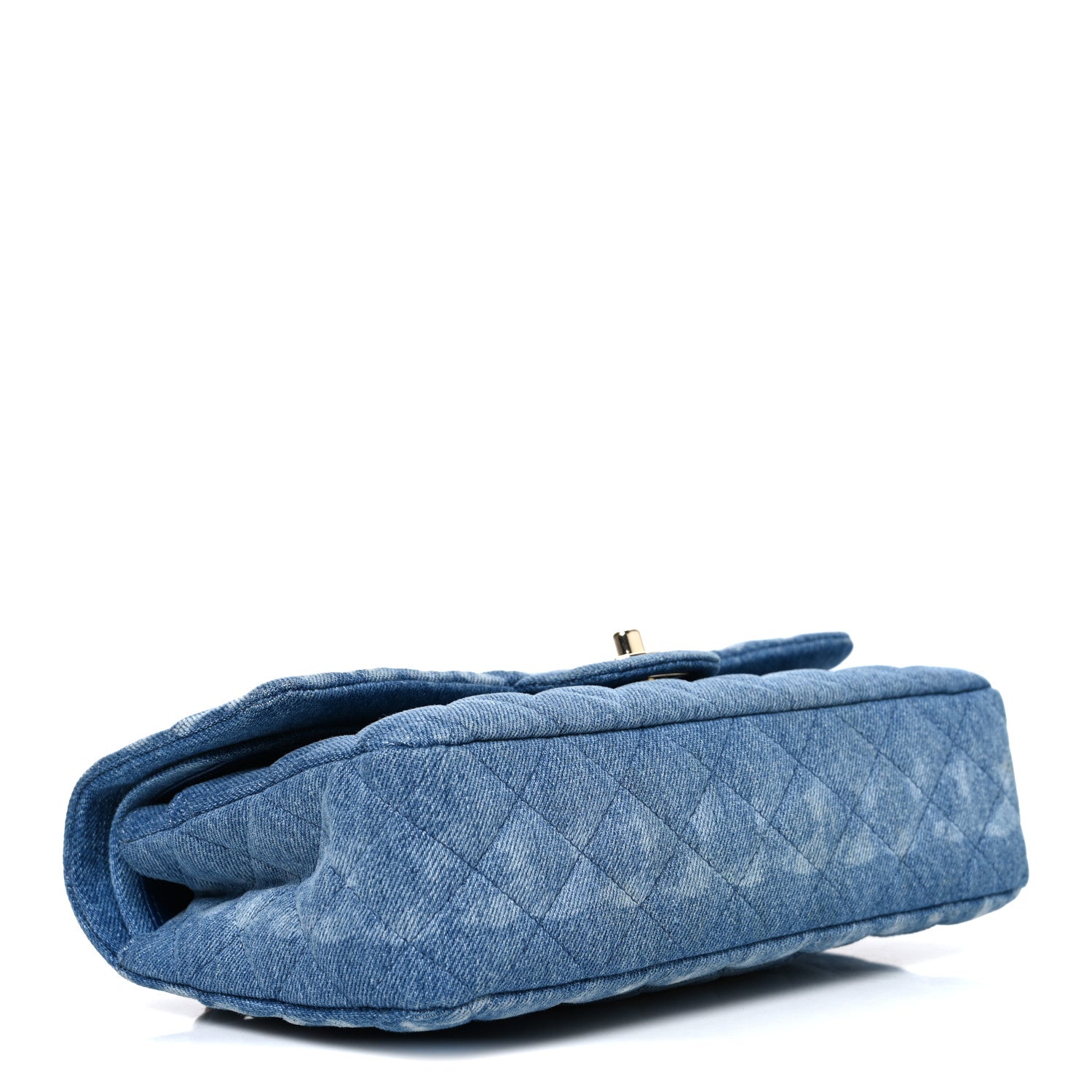 Chanel Denim Quilted Medium Double Flap Blue