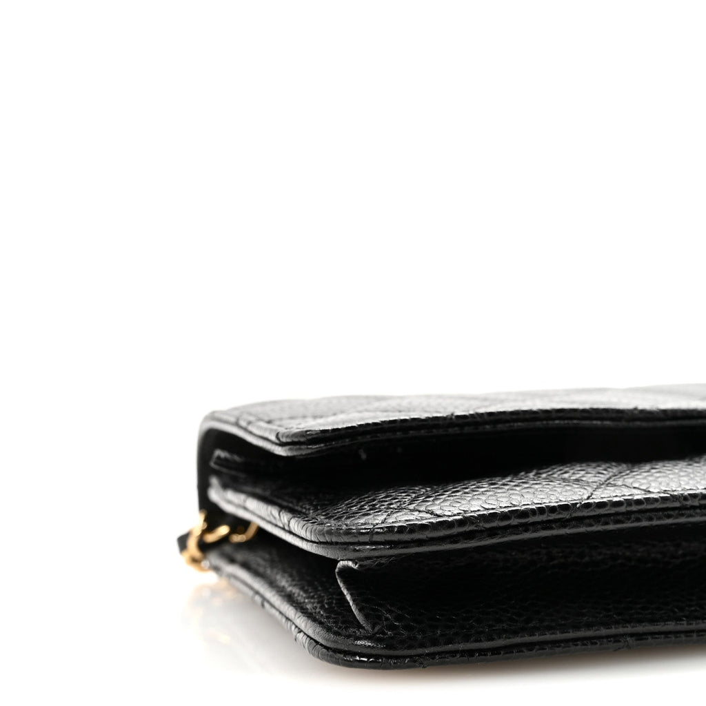 Chanel Caviar Quilted Wallet on Chain WOC Black