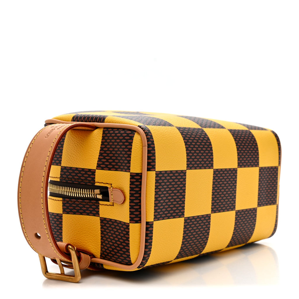 Louis Vuitton Damier Pop Dopp Kit Toilet Pouch Jaune Mat