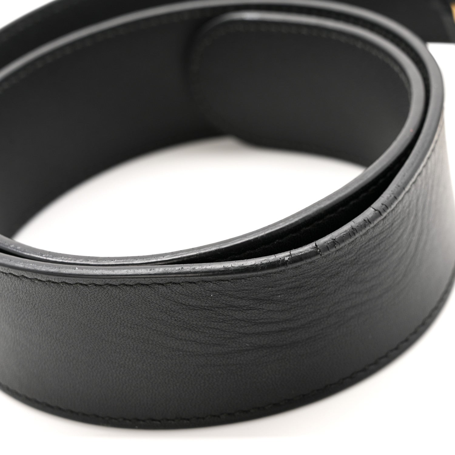 Gucci Calfskin Double G 40mm Belt 70 28 Black