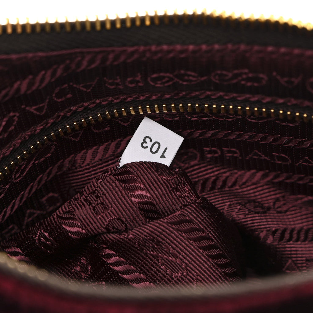 Prada Velvet Mini Re-Edition 2005 Shoulder Bag Red