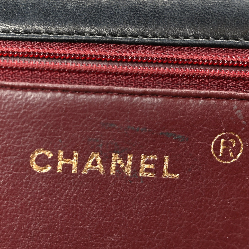 Chanel Lambskin Quilted Medium Single Flap Black