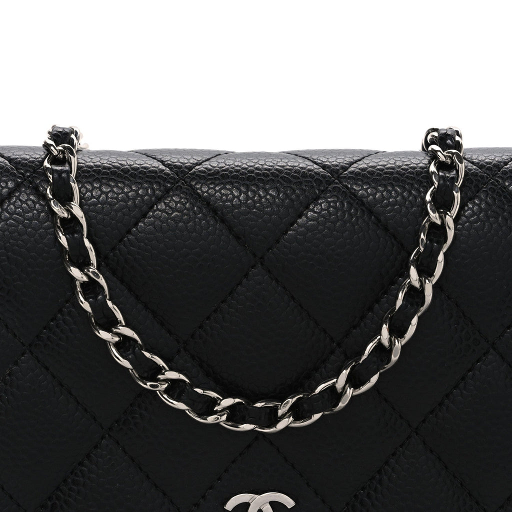 Chanel Caviar Quilted Wallet on Chain WOC Black