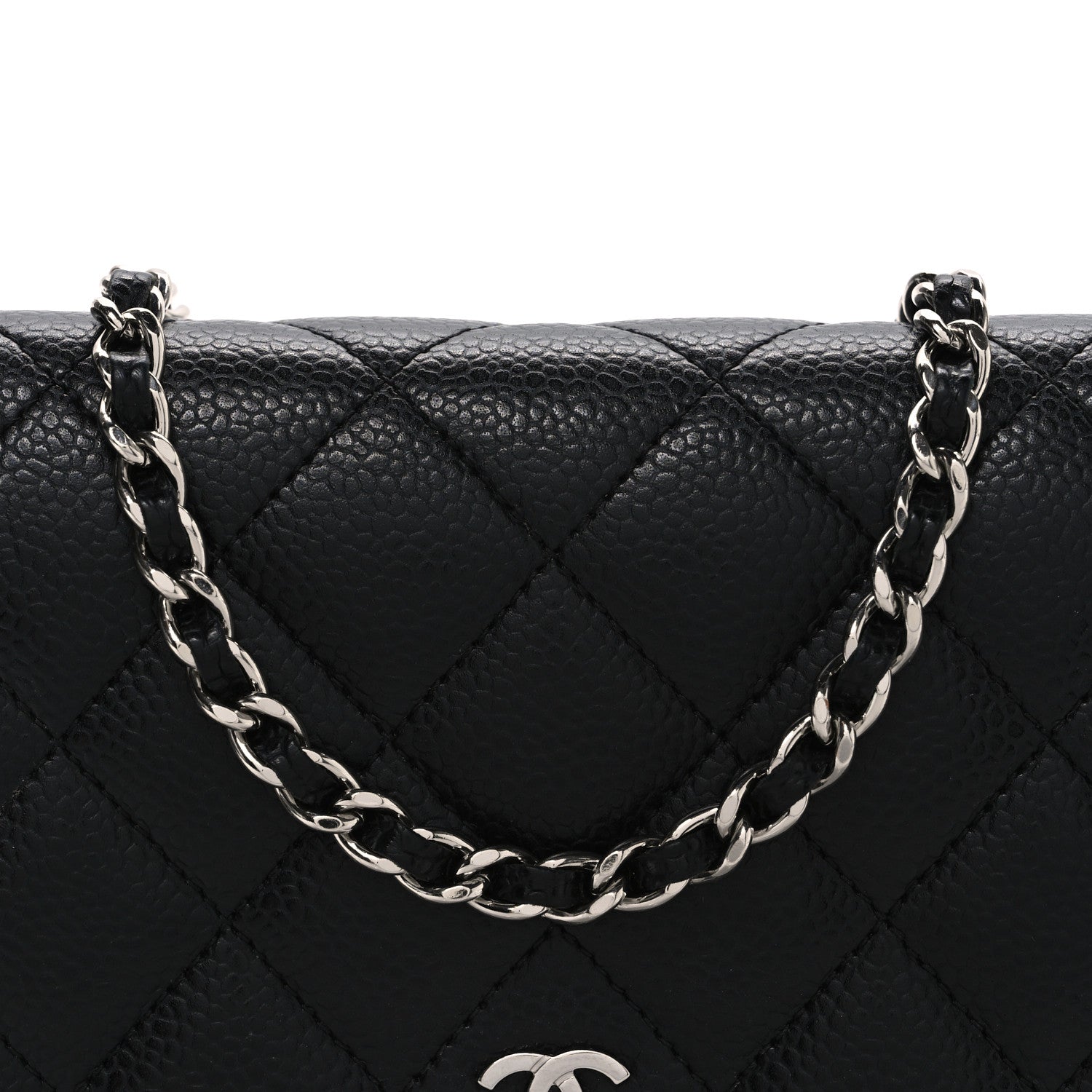 Chanel Caviar Quilted Wallet on Chain WOC Black