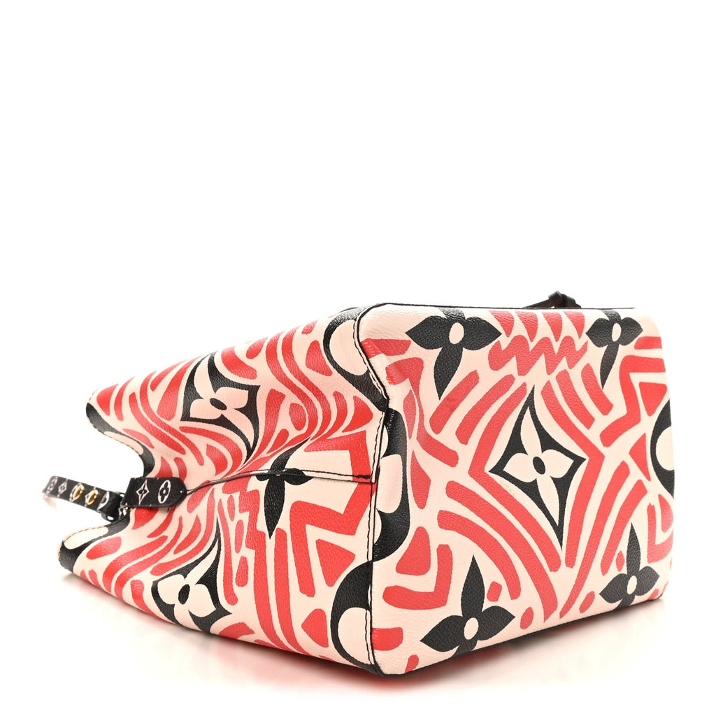 Louis Vuitton Monogram Giant Crafty NeoNoe MM Creme Rouge Black