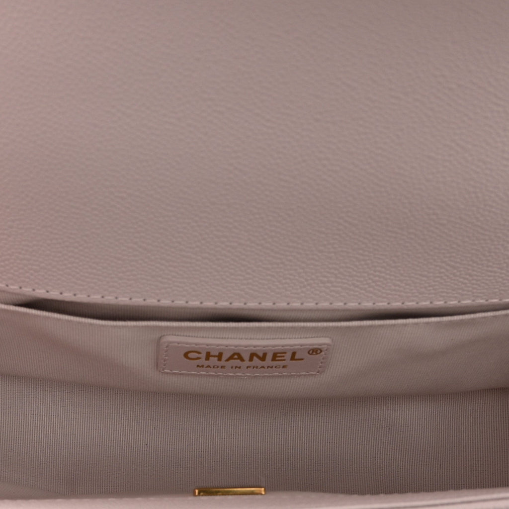 Chanel Caviar Quilted Chain Around Medium Boy Flap Light Purple