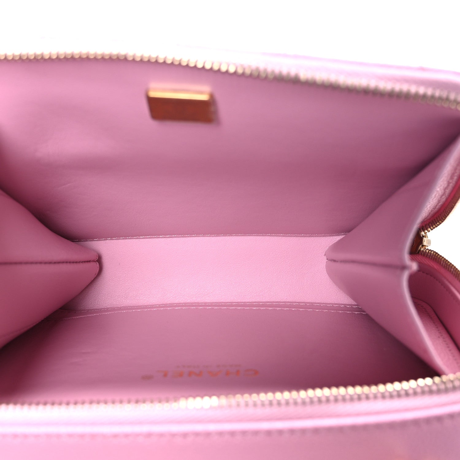 Chanel Caviar Quilted Pick Me Up Small Vanity Case Dark Pink