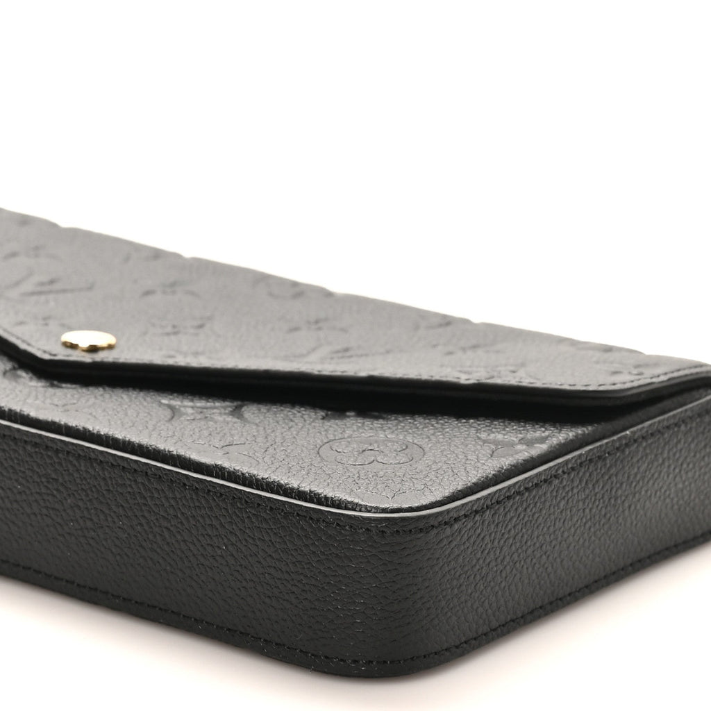 Louis Vuitton Empreinte Pochette Felicie Chain Wallet Black