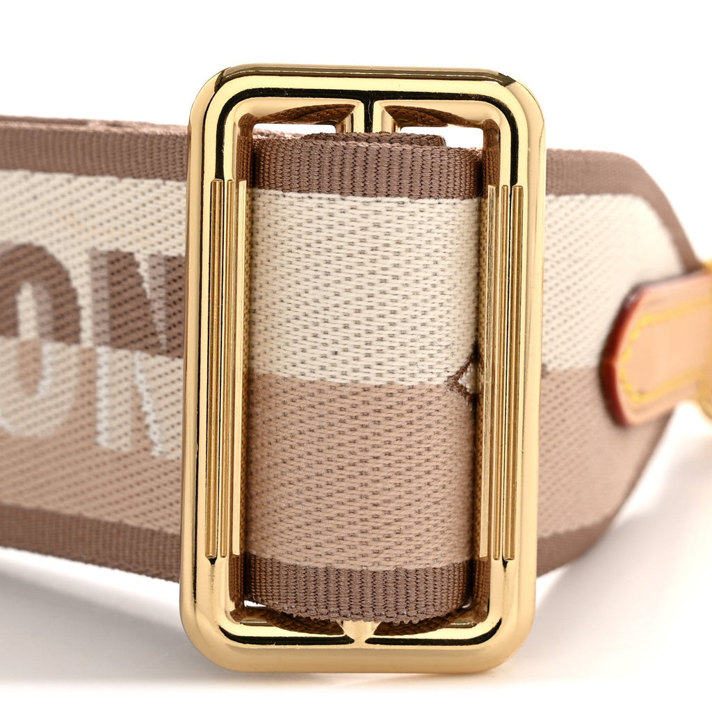 Louis Vuitton Jacquard Speedy Bandouliere 20 Shoulder Strap Beige