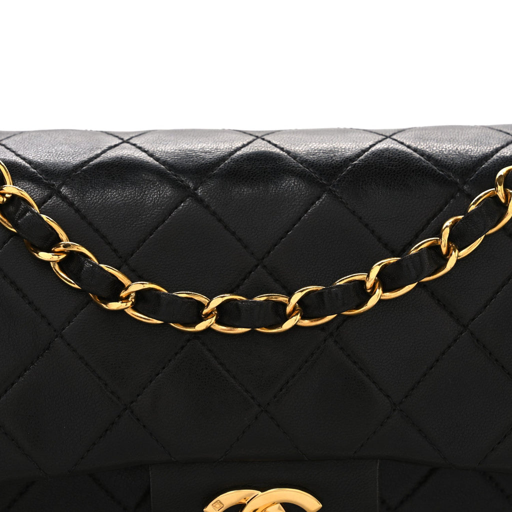 Chanel Lambskin Quilted Small Double Flap Black