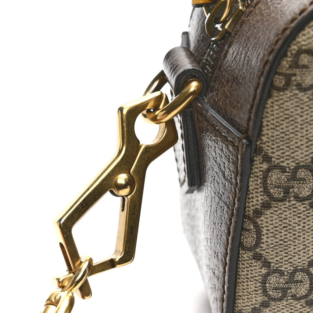 Gucci GG Supreme Monogram Web Neo Vintage Shoulder Bag Beige New Acero Crop