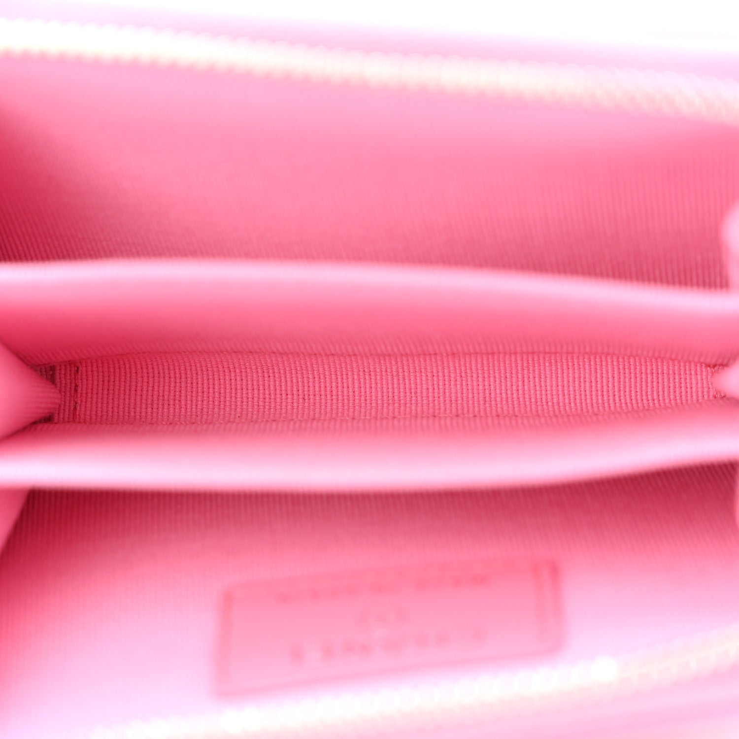 Caviar Quilted Boy Zip Around Coin Purse Wallet Pink