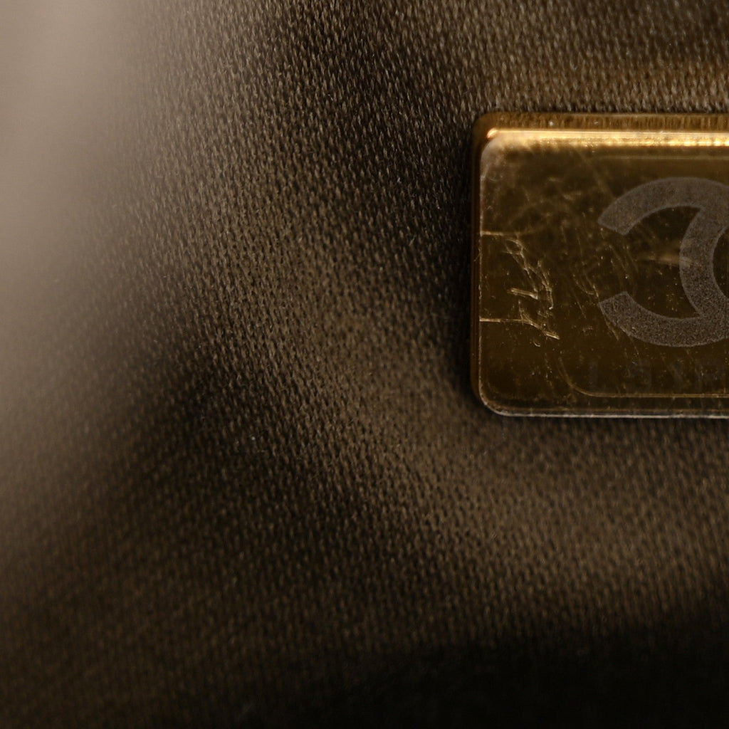 Chanel Canvas Quilted Small Chanel 25 Handbag Khaki