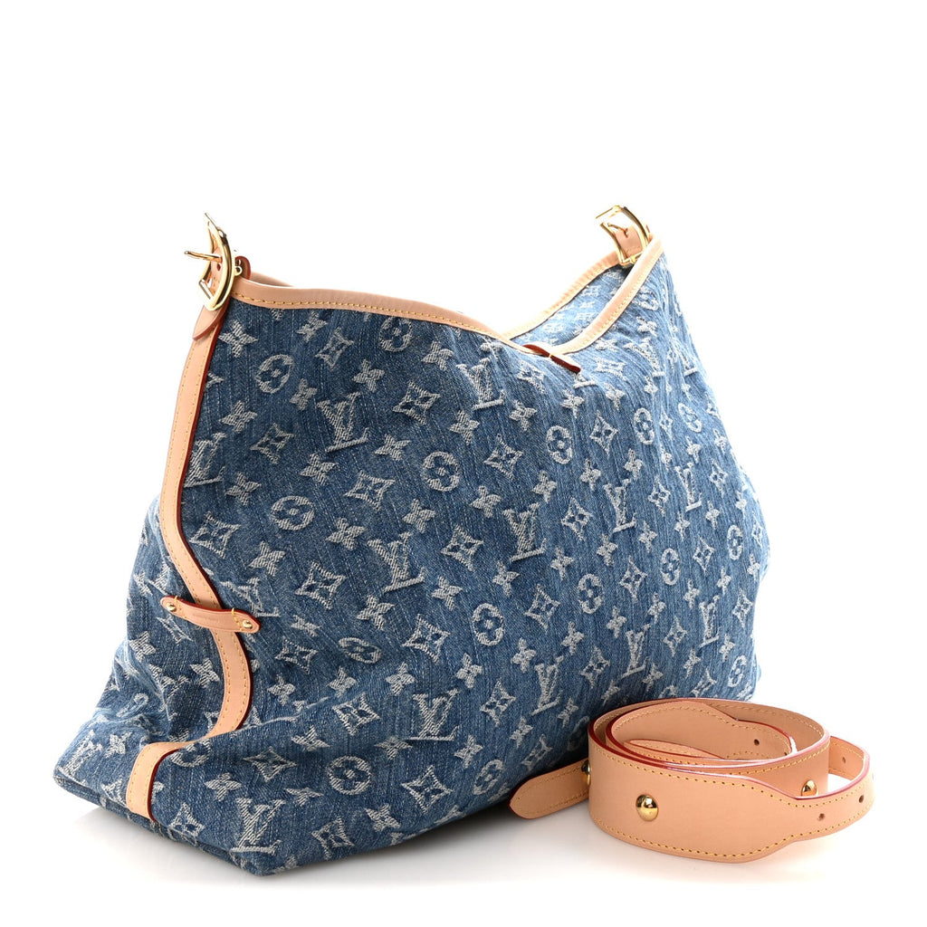 Louis Vuitton Monogram Denim CarryAll MM Blue