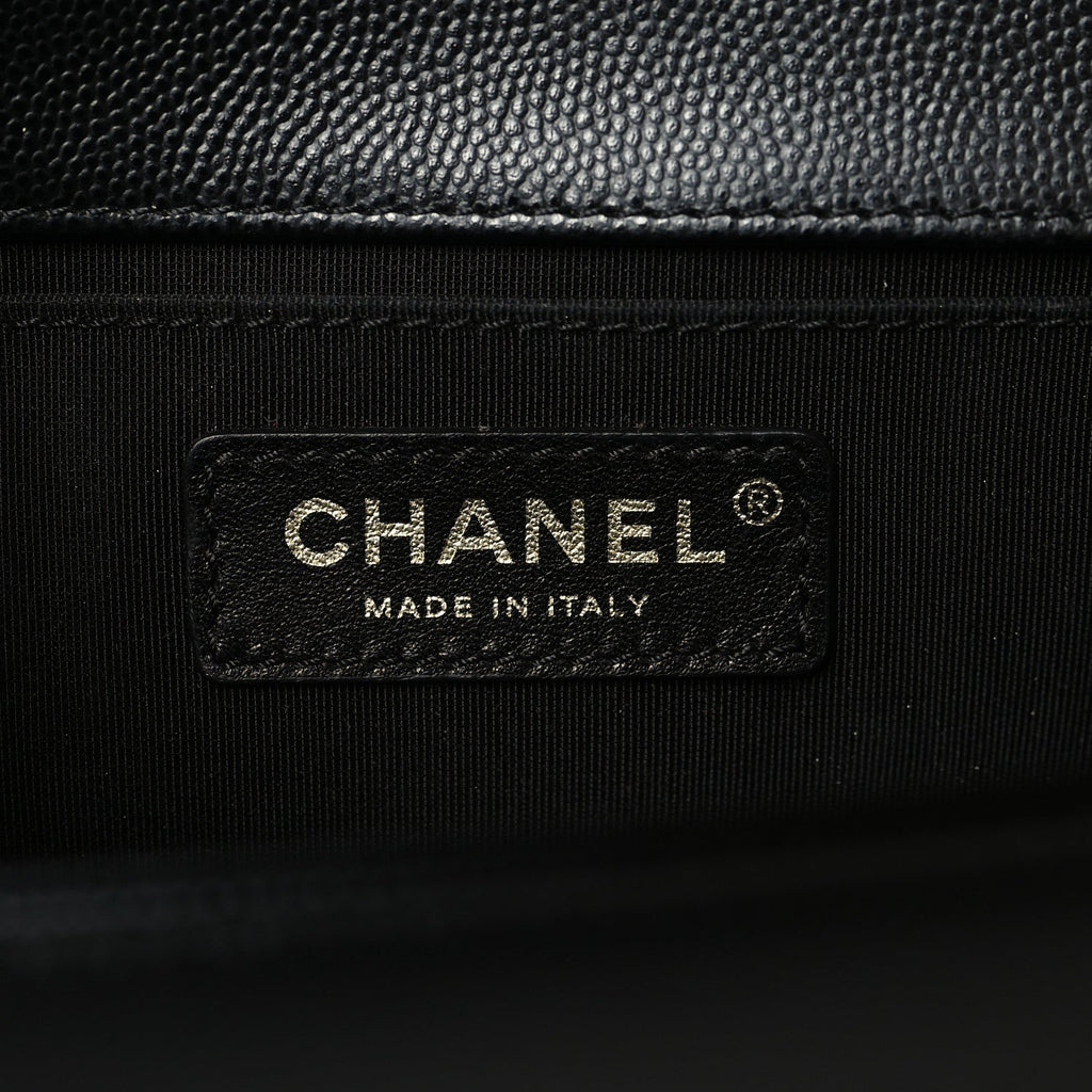 Chanel Caviar Quilted Medium Boy Flap Black