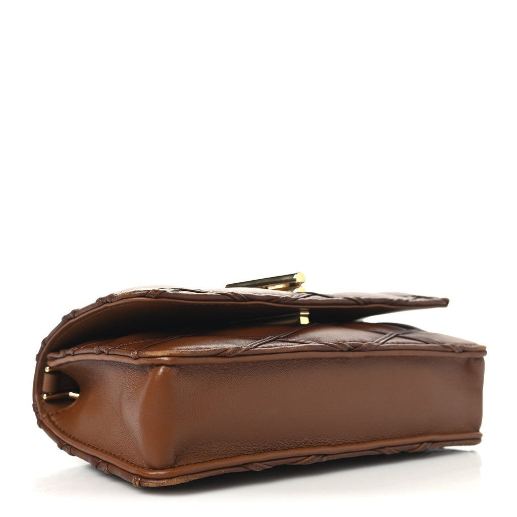 Louis Vuitton Lambskin Malletage Wallet On Chain GO-14 Tan