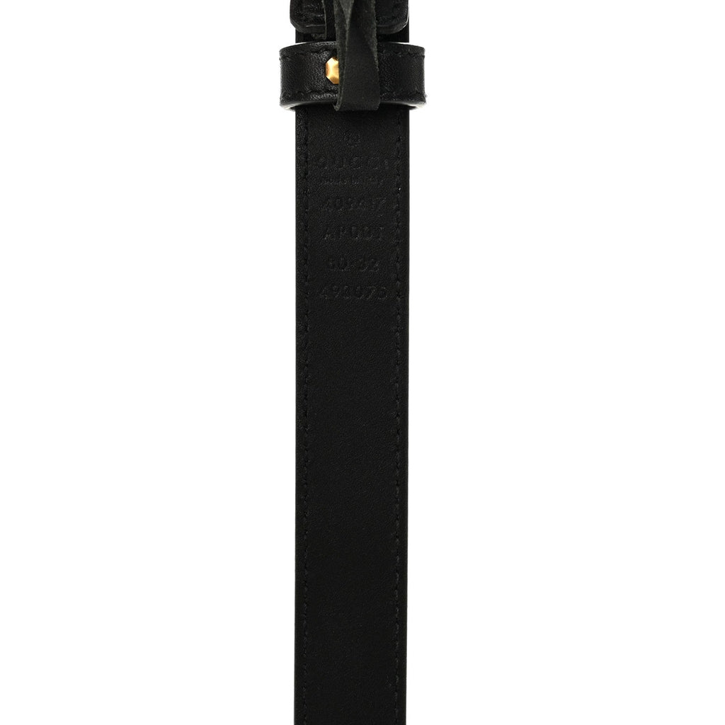 Gucci Calfskin Double G 20mm Belt 80 32 Black