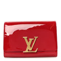 Louis Vuitton Patent Louise Clutch Rose Indien