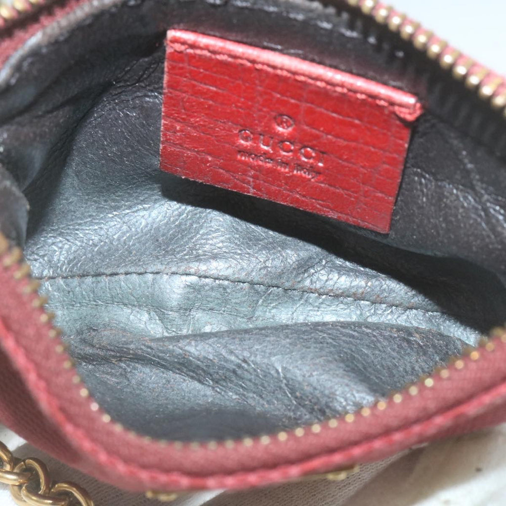 GUCCI GG Canvas Coin Purse Red  29473