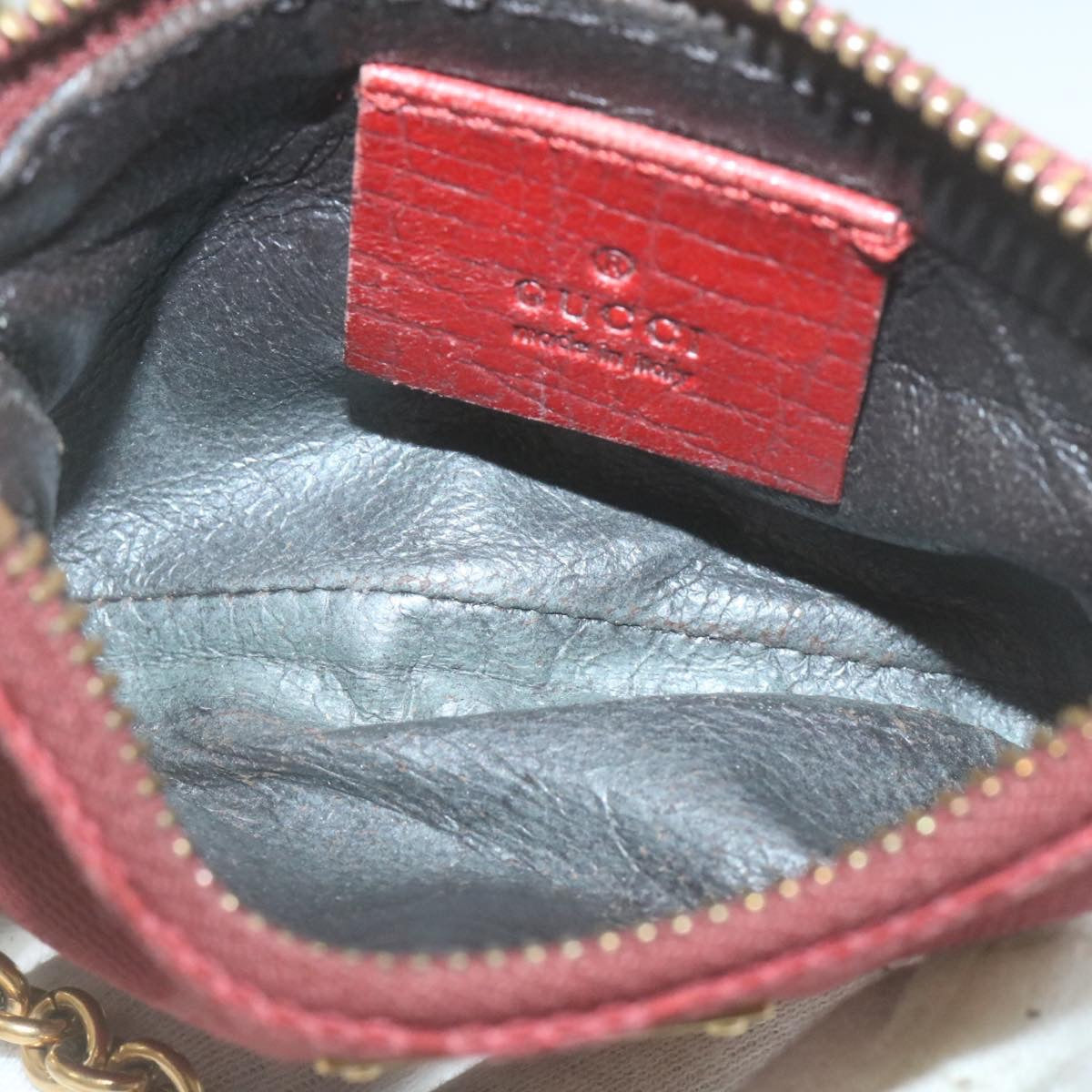 GUCCI GG Canvas Coin Purse Red  29473