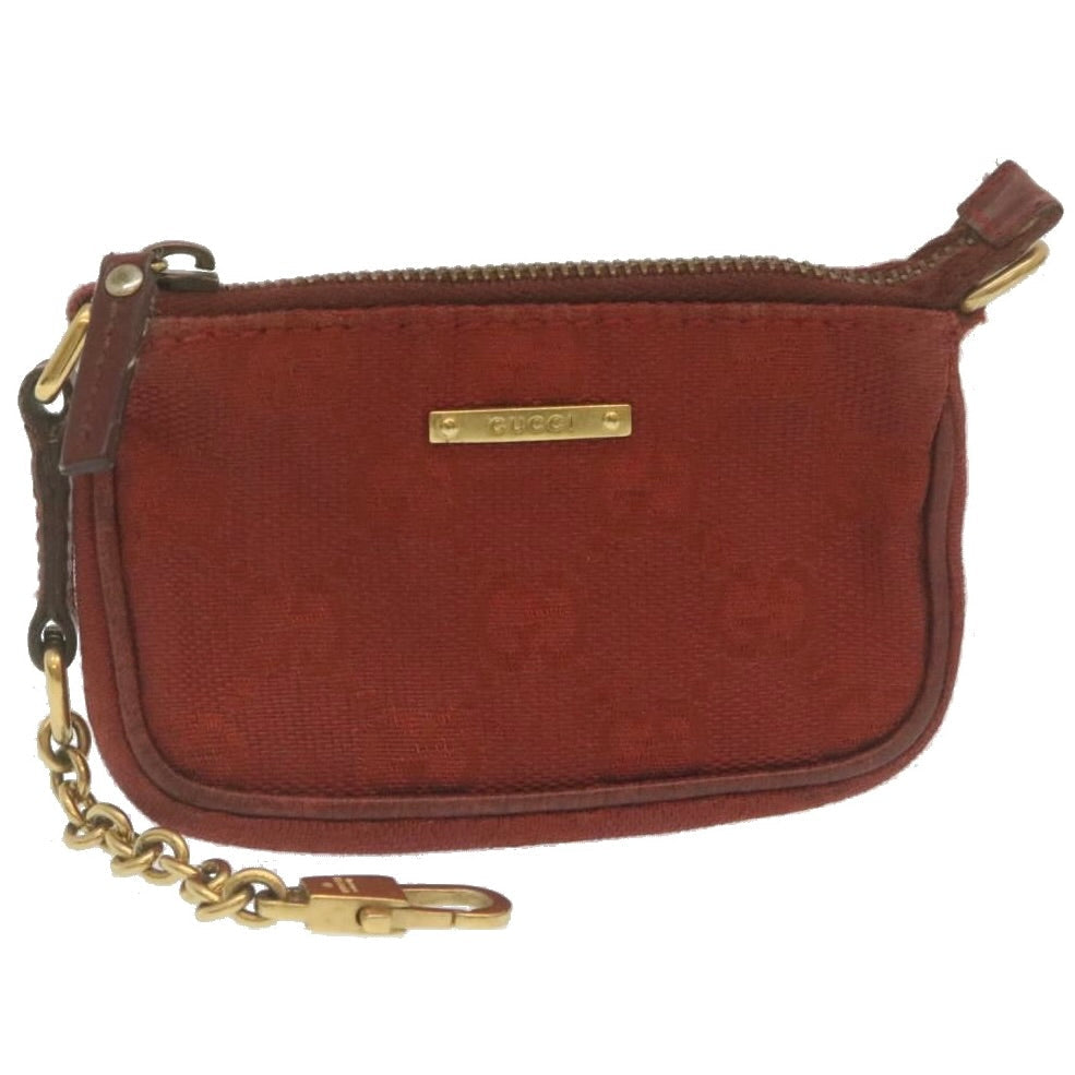 GUCCI GG Canvas Coin Purse Red  29473