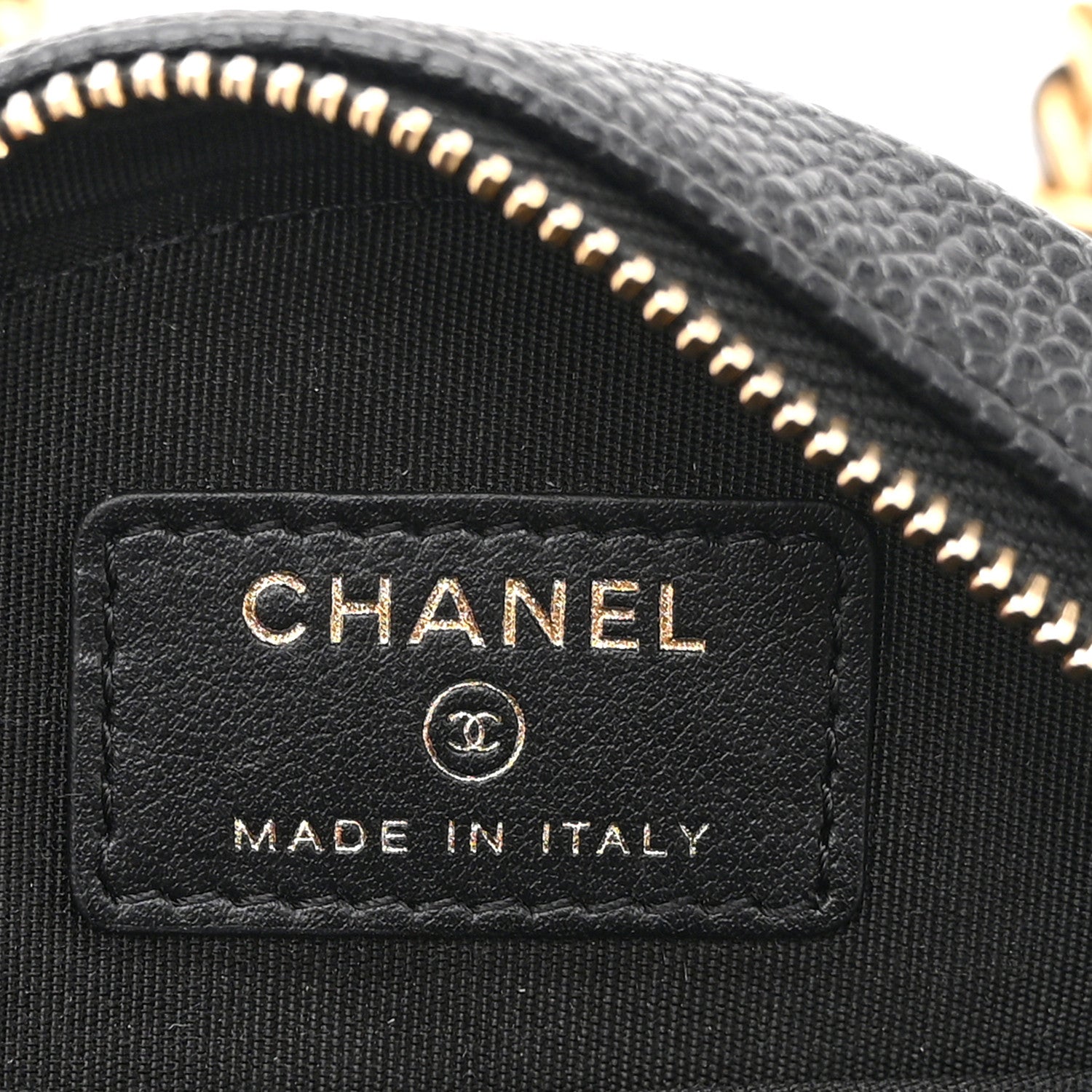 Chanel Caviar Quilted Round Filigree Crossbody Black
