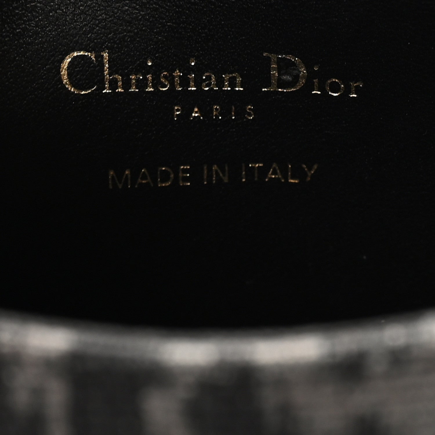 Christian Dior Canvas Mizza Embroidered Medium Bobby Flap Grey Black