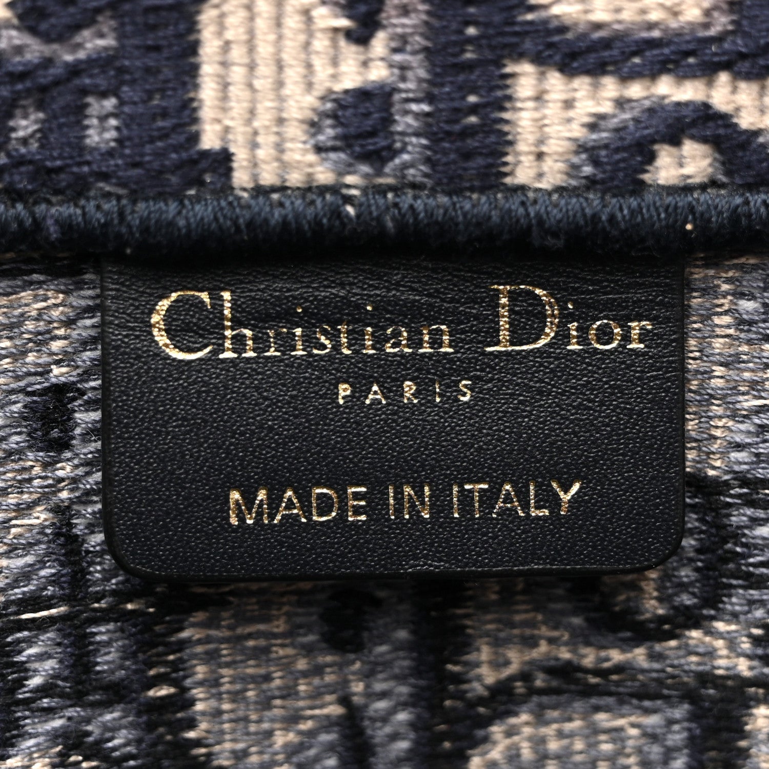 Christian Dior Oblique Large Book Tote Blue Multicolor