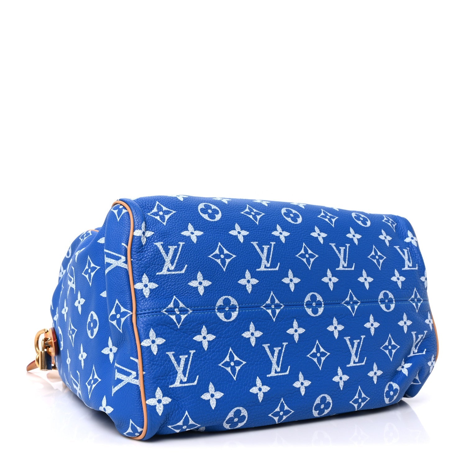 Louis Vuitton Calfskin Monogram Speedy P9 Bandouliere 40 Blue