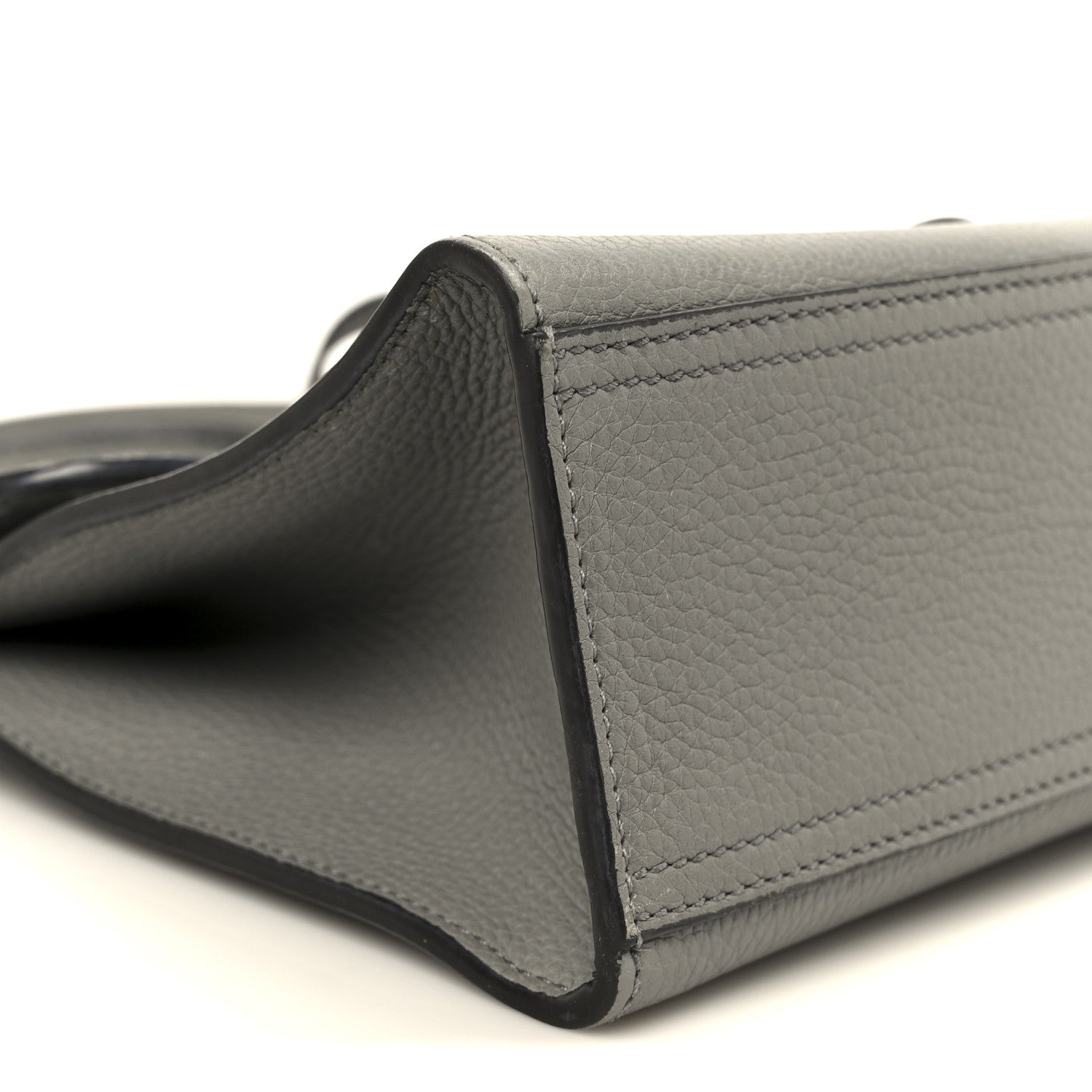 Gucci Cellarius Calfskin Mini GG Marmont Top Handle Bag Deep Grey