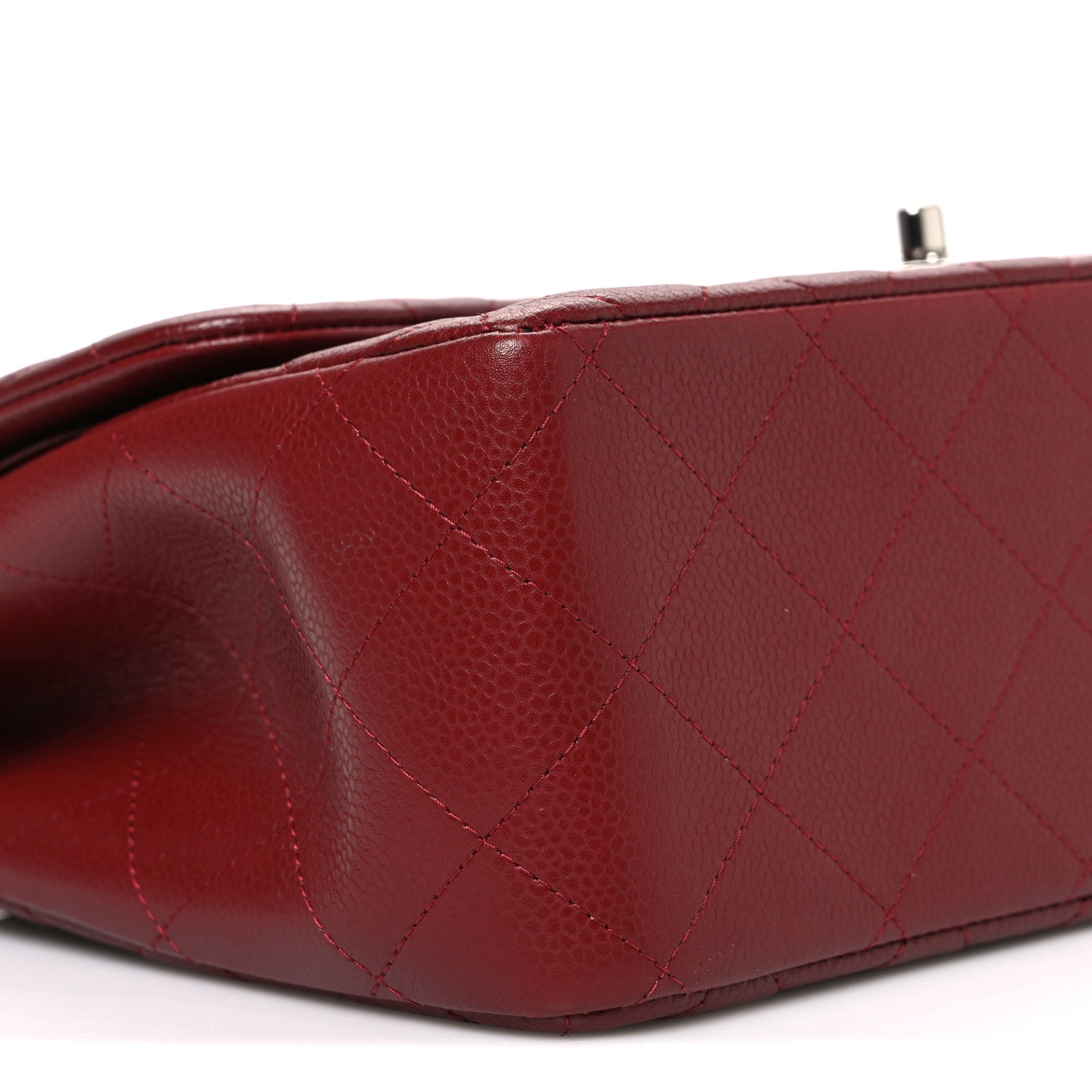 Chanel Caviar Quilted Jumbo Double Flap Burgundy