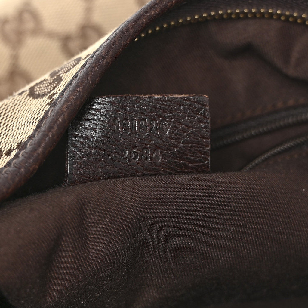 Gucci Monogram Abbey Messenger Bag Dark Brown