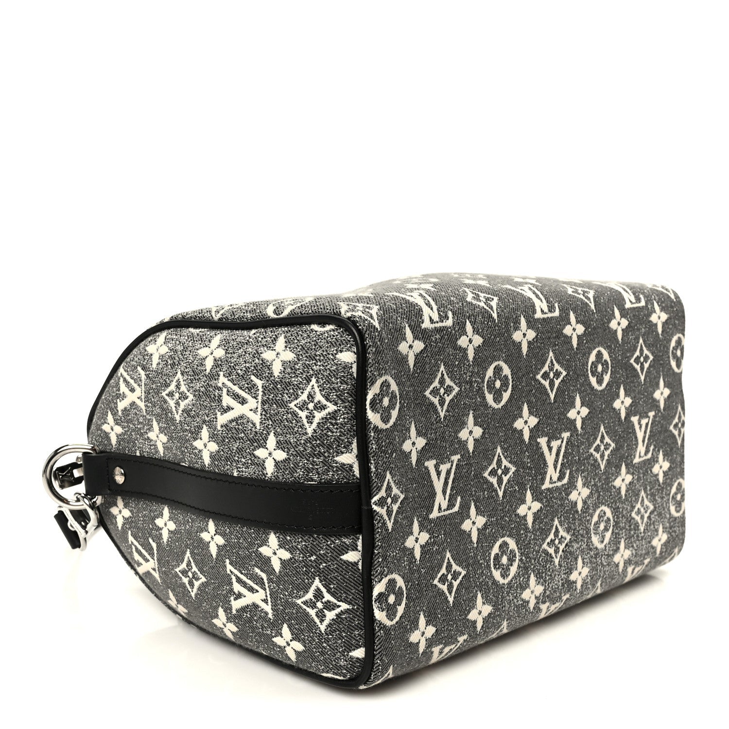 Louis Vuitton Denim Monogram Jacquard Speedy Bandouliere 25 Black