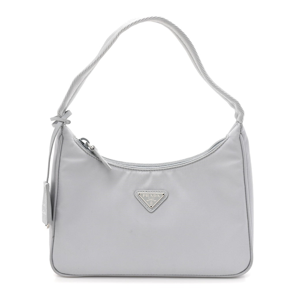 Prada Tessuto Nylon Mini Re-Edition 2000 Bag Fiordaliso