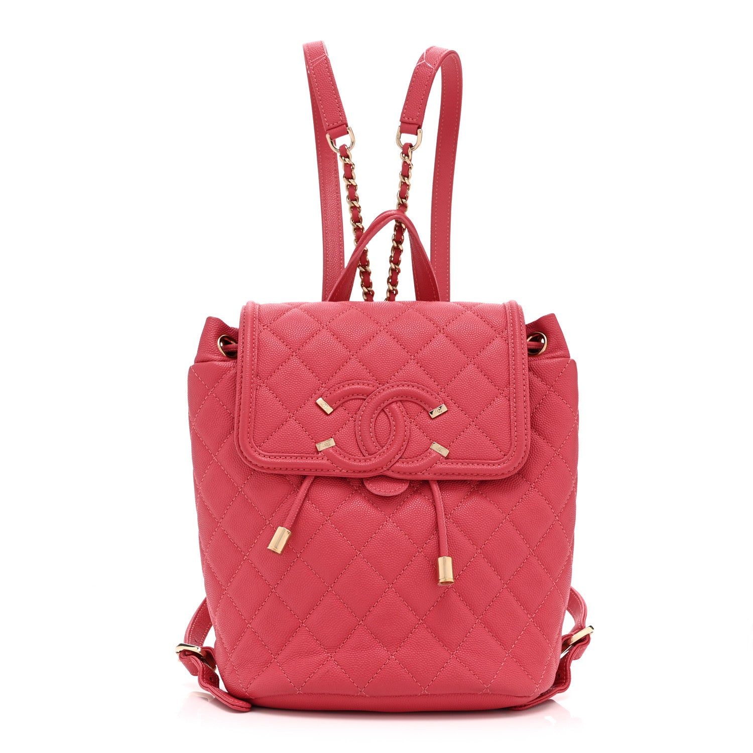 Chanel Caviar Quilted Small Filigree Backpack Pink