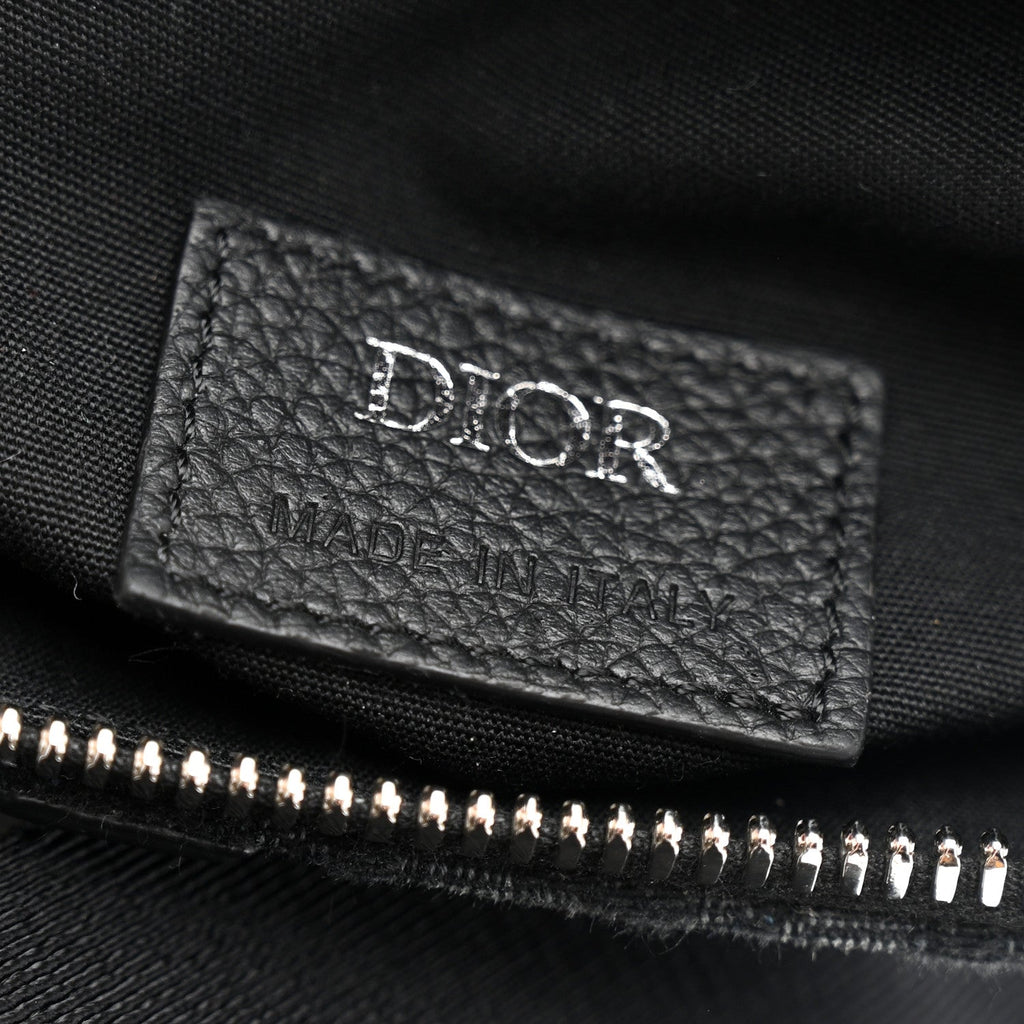Christian Dior Oblique Mens Saddle Bag Black