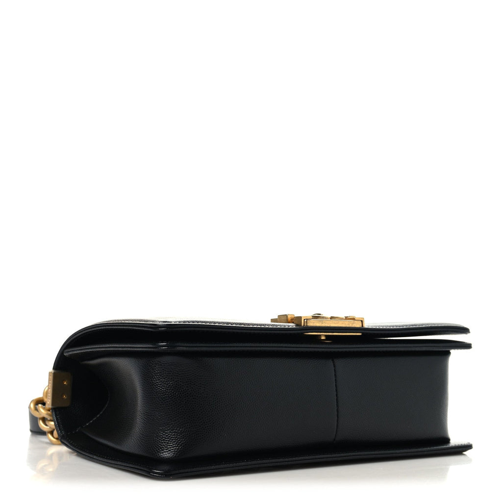 Chanel Caviar Quilted Medium Boy Flap Black