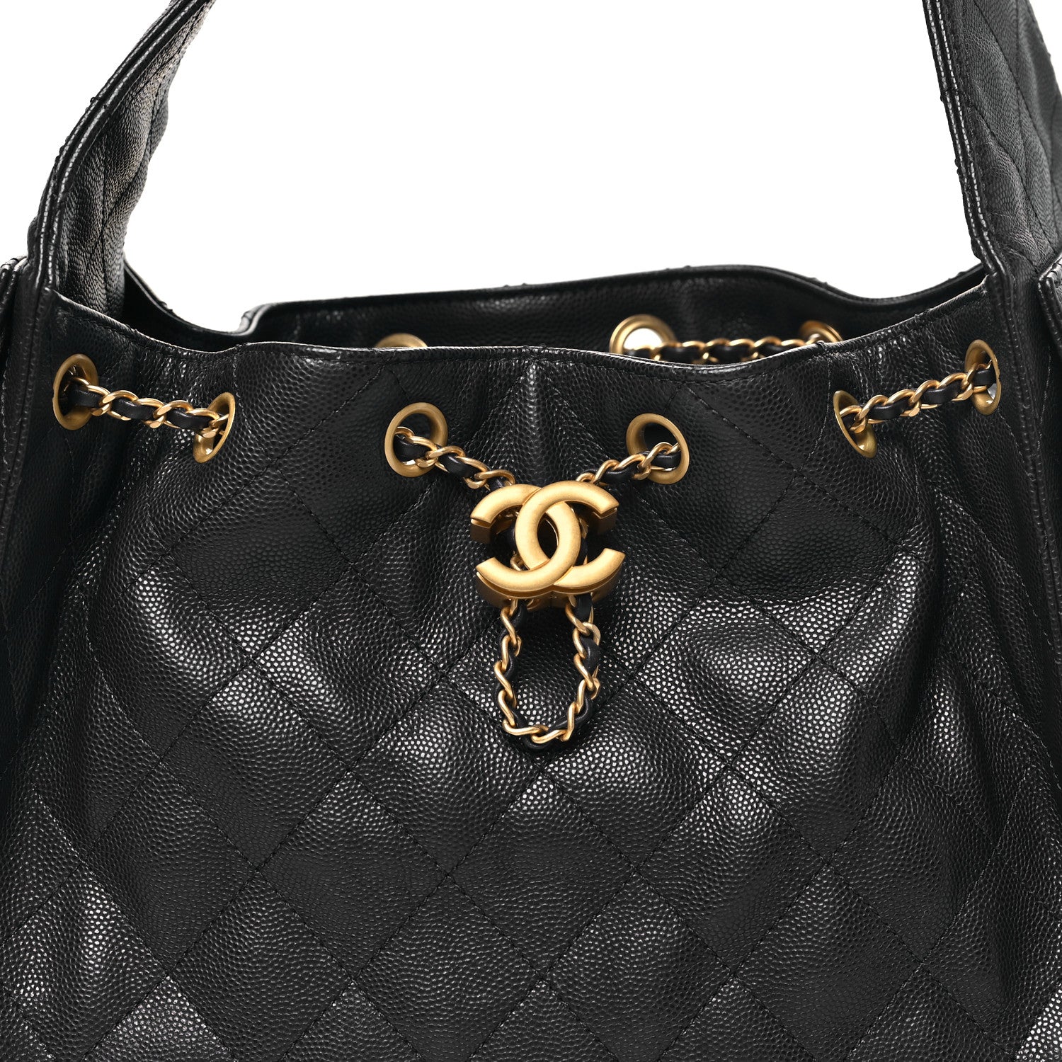 Chanel Caviar Quilted Small Chanel 25 Handbag Dark Navy