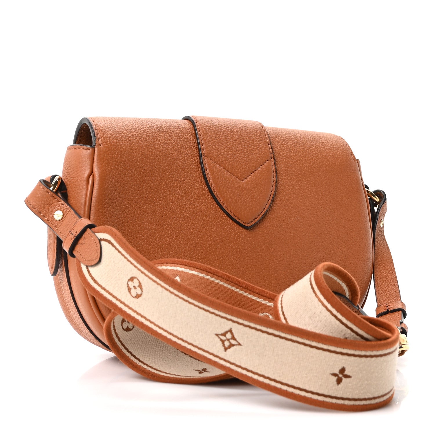 Louis Vuitton Grained Calfskin LV Pont 9 Soft MM Golden Siena