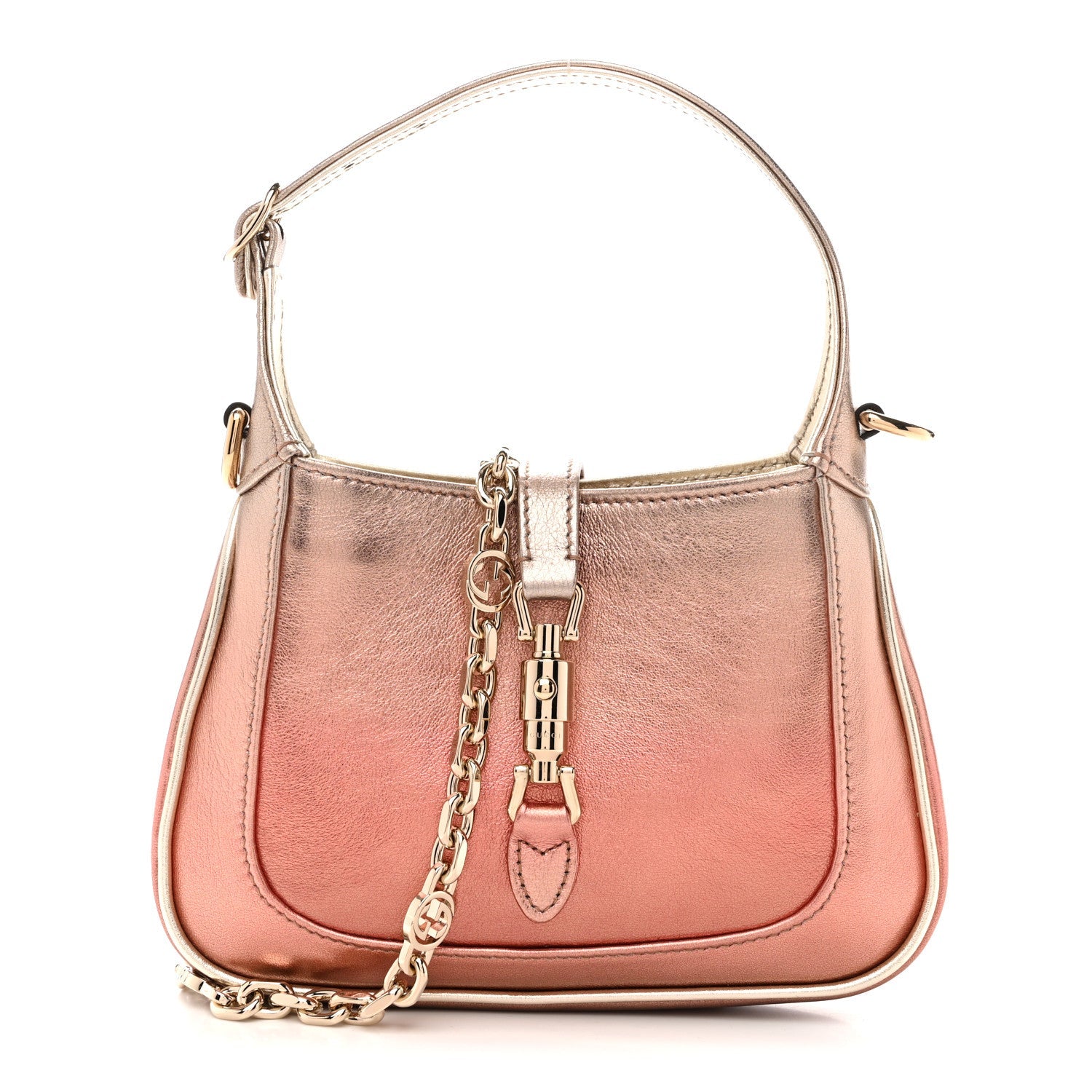 Gucci Metallic Faded Nappa Mini Jackie 1961 Copper