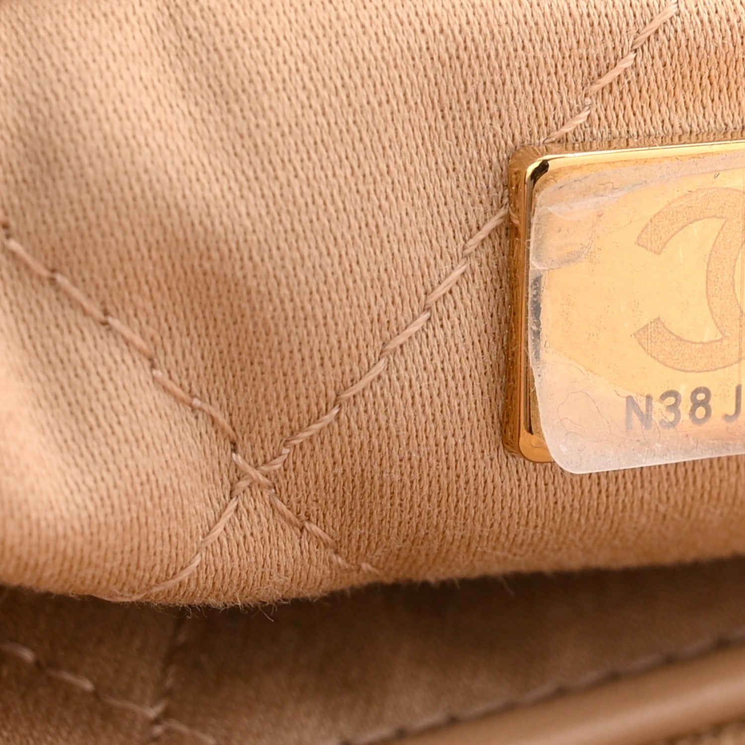 Chanel Shiny Calfskin Quilted Chanel 22 Beige