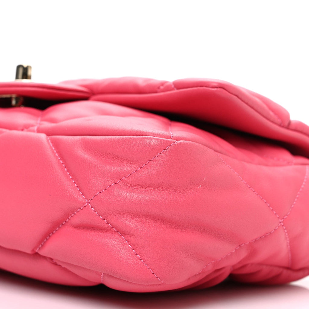 Chanel Calfskin Quilted Medium Bubbly Flap Pink