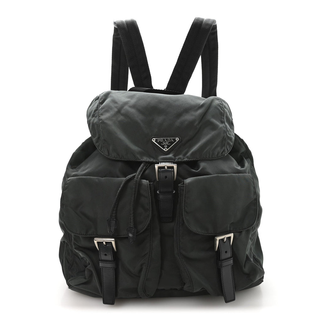Prada Nylon Vela Medium Backpack Green