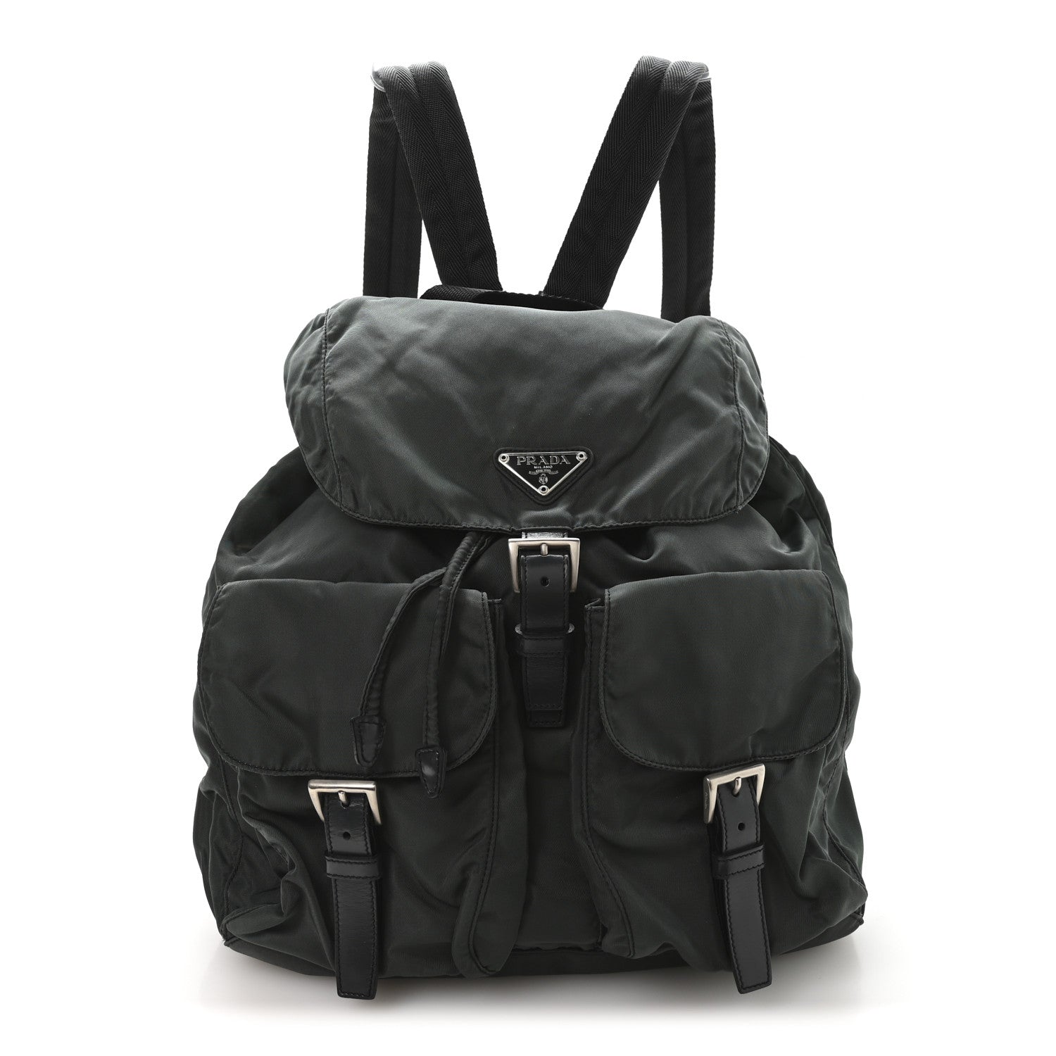 Prada Nylon Vela Medium Backpack Green