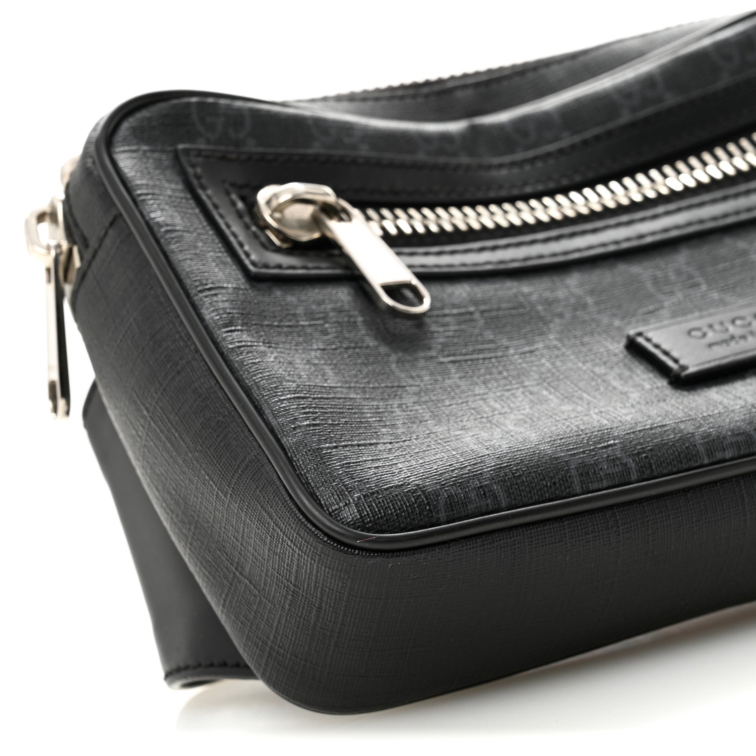 Gucci Soft GG Supreme Monogram Web Belt Bag Black Grey