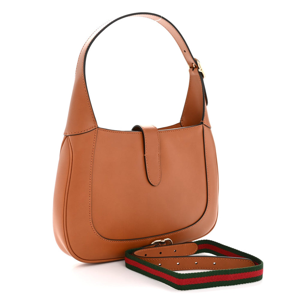 Gucci Tritone Calfskin Small Jackie 1961 Hobo Harness Brown