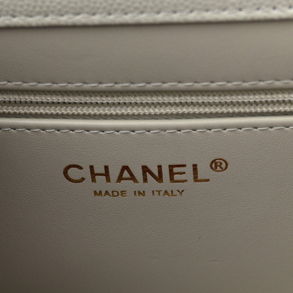 Chanel Shiny Caviar Preppy Coco Small Flap Light Green