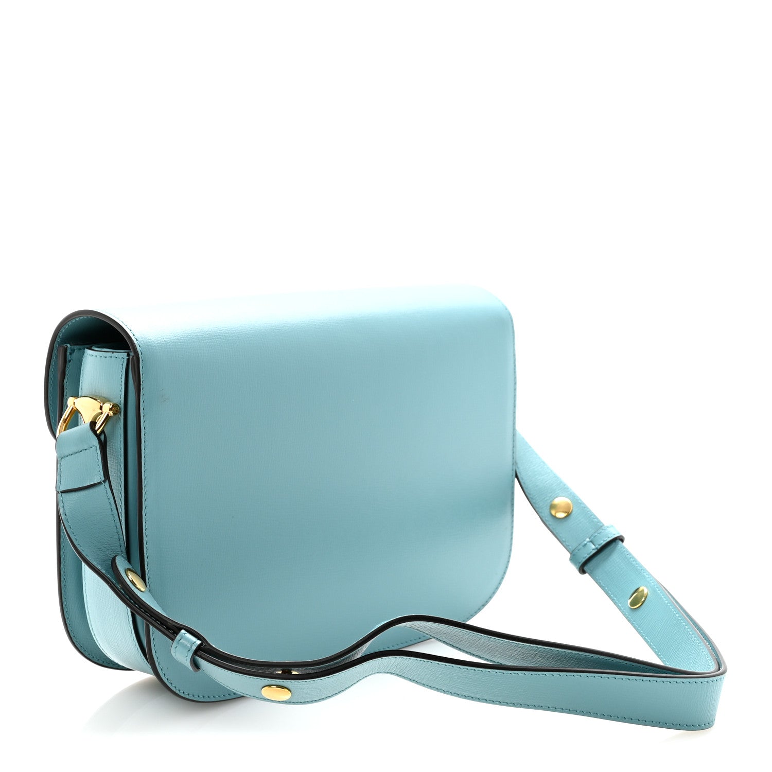 Gucci Azalea Calfskin Horsebit 1955 Shoulder Bag Dusty Azure